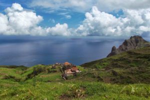 View of the ocean from the island of Brava, Cape Verde