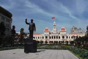 Ho Chi Minh Statue in Ho Chi Minh City in Vietnam