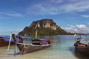 longtail boats in the andaman sea