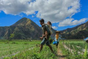 children on lombok, bali's serene alternative