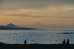 View of two of the Canary Islands.