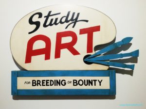 One of John Waters' three boards why studying art.