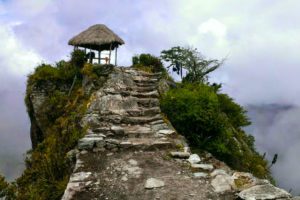 Trail on Huayna Picchu next to Machu Picchu, Peru