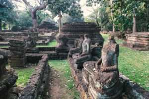 Archeological Park at the center of Kamphaeng Phet, Thailand
